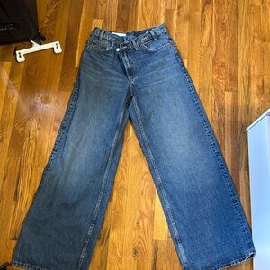 Zara asymmetrical jeans